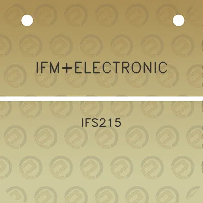 ifmelectronic-ifs215