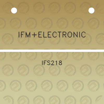 ifmelectronic-ifs218