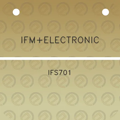 ifmelectronic-ifs701