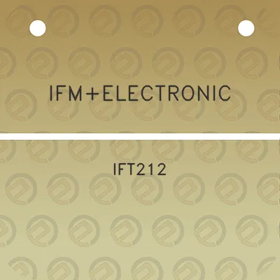 ifmelectronic-ift212