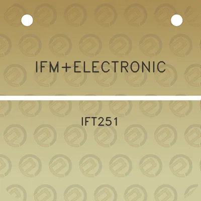 ifmelectronic-ift251