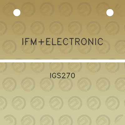 ifmelectronic-igs270