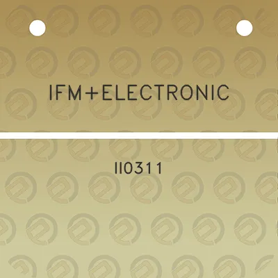 ifmelectronic-ii0311