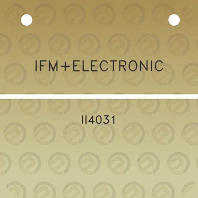 ifmelectronic-ii4031