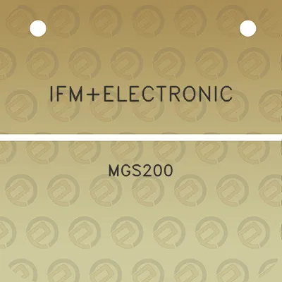 ifmelectronic-mgs200