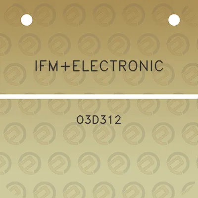 ifmelectronic-o3d312