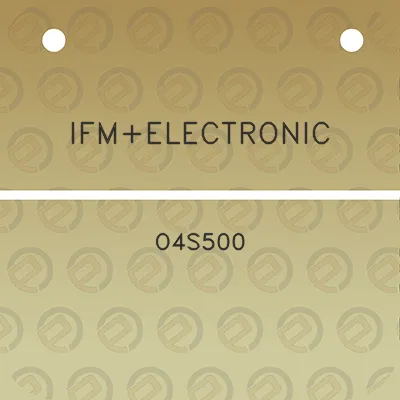 ifmelectronic-o4s500