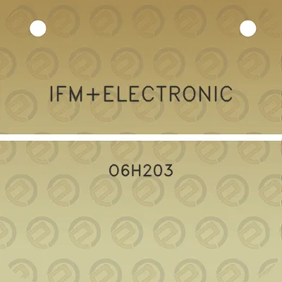 ifmelectronic-o6h203