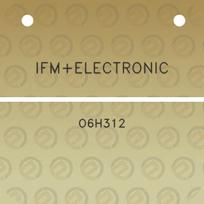 ifmelectronic-o6h312