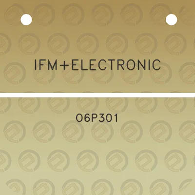 ifmelectronic-o6p301