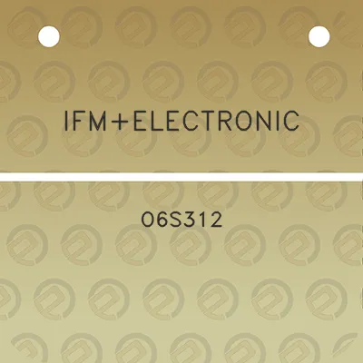 ifmelectronic-o6s312