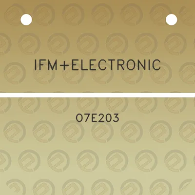 ifmelectronic-o7e203