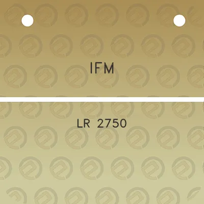 ifm-lr-2750