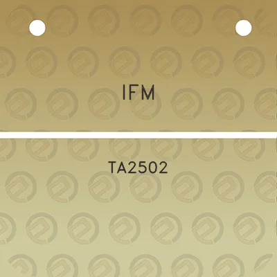 ifm-ta2502