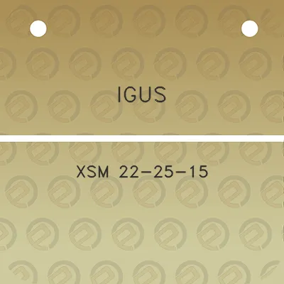 igus-xsm-22-25-15