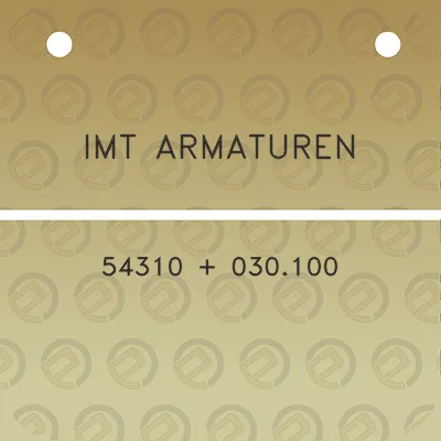 imt-armaturen-54310-030100