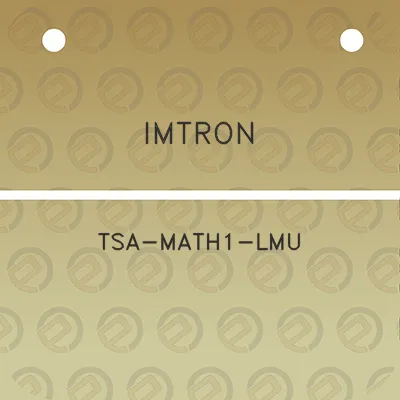 imtron-tsa-math1-lmu