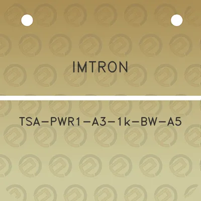 imtron-tsa-pwr1-a3-1k-bw-a5