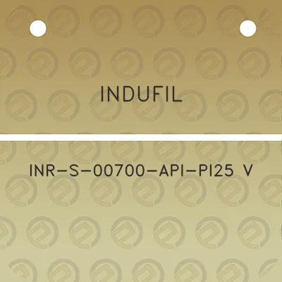 indufil-inr-s-00700-api-pi25-v