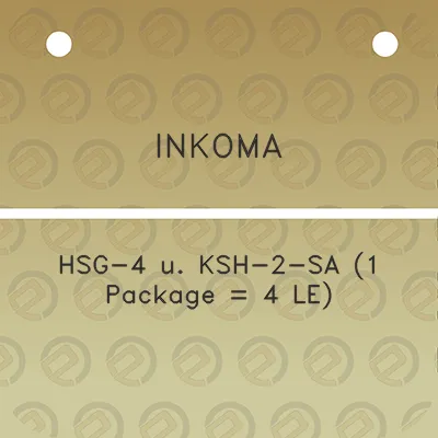 inkoma-hsg-4-u-ksh-2-sa-1-package-4-le