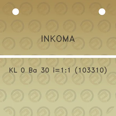 inkoma-kl-0-ba-30-i11-103310