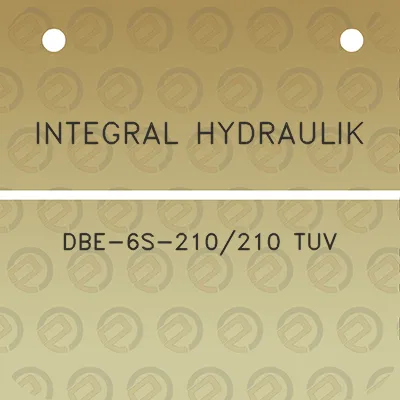 integral-hydraulik-dbe-6s-210210-tuv