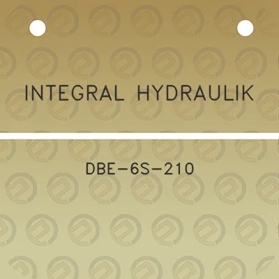 integral-hydraulik-dbe-6s-210