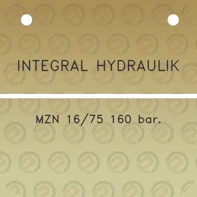 integral-hydraulik-mzn-1675-160-bar