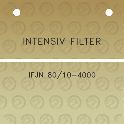 intensiv-filter-ifjn-8010-4000