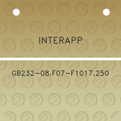 interapp-gb232-08f07-f1017250