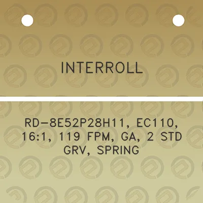 interroll-rd-8e52p28h11-ec110-161-119-fpm-ga-2-std-grv-spring