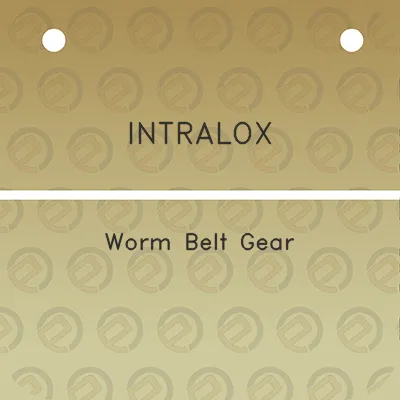 intralox-worm-belt-gear