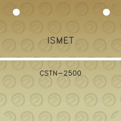 ismet-cstn-2500