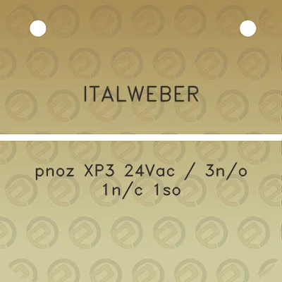 italweber-pnoz-xp3-24vac-3no-1nc-1so