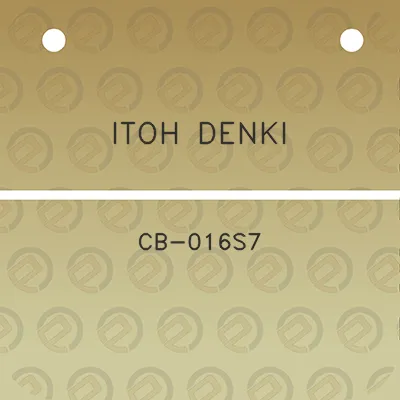 itoh-denki-cb-016s7