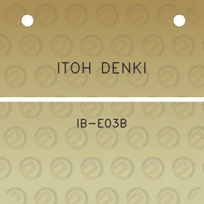 itoh-denki-ib-e03b