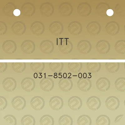 itt-031-8502-003