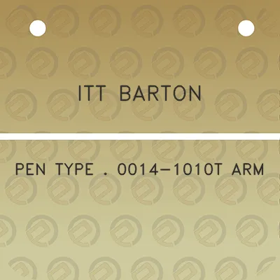 itt-barton-pen-type-0014-1010t-arm