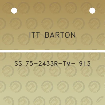 itt-barton-ss-75-2433r-tm-913