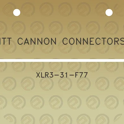 itt-cannon-connectors-xlr3-31-f77