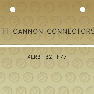 itt-cannon-connectors-xlr3-32-f77