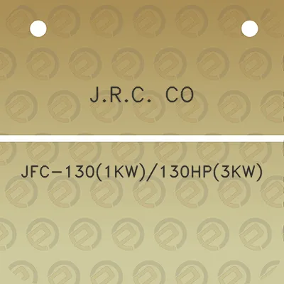 jrc-co-jfc-1301kw130hp3kw