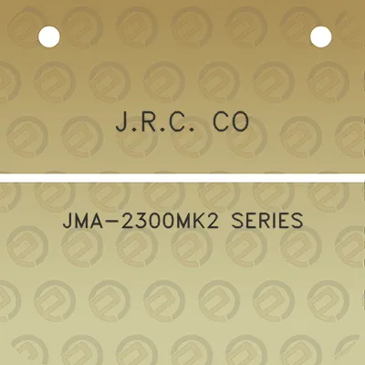 jrc-co-jma-2300mk2-series