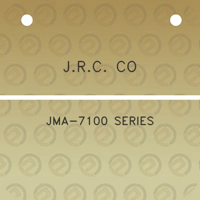 jrc-co-jma-7100-series