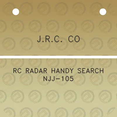 jrc-co-rc-radar-handy-search-njj-105