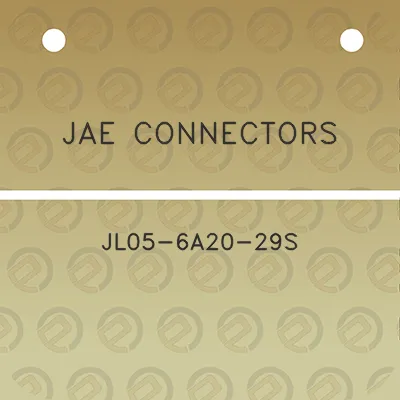 jae-connectors-jl05-6a20-29s