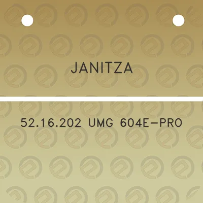 janitza-5216202-umg-604e-pro