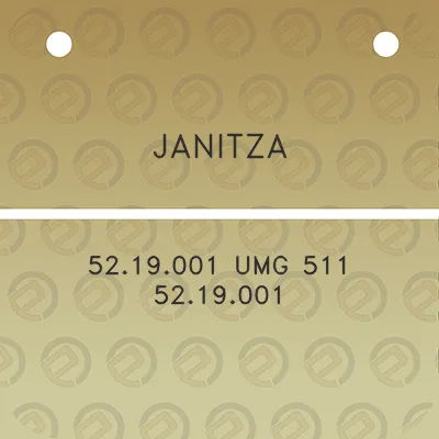 janitza-5219001-umg-511-5219001