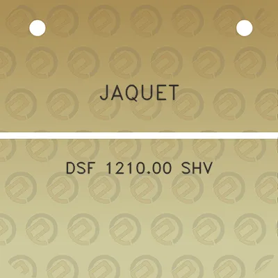 jaquet-dsf-121000-shv