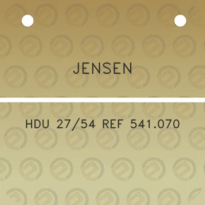 jensen-hdu-2754-ref-541070